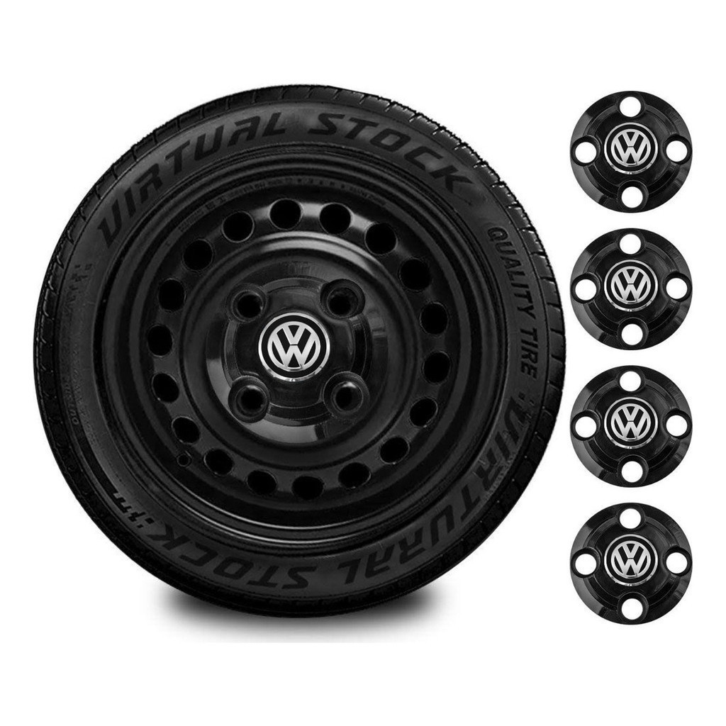 Miolo De Roda Jogo Calotinha Central Volkswagen Aro 13 14 15 Gol G2 G3 G4 G5 G6 G7 G8 Saveiro Voyage Parati