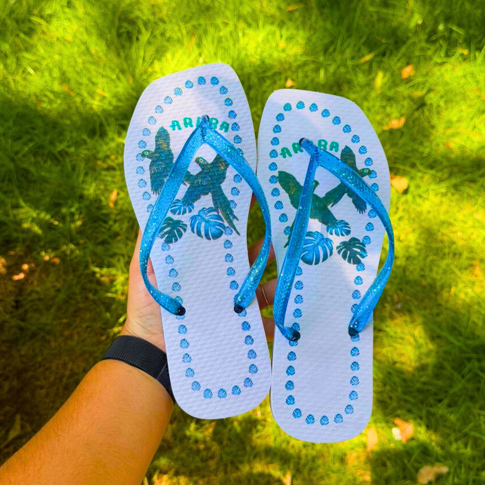 Chinelo Feminino Quadrado Estampa Floral Azulejo SLK Casual  33 ao 40  de Verão 2025 Moda Lançamento Promoção em Oferta na Shopee