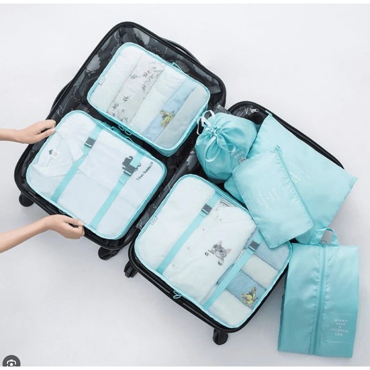 INLIS ANA Kit 7 Pecas Bolsa Organizadoras Para Mala Roupas Bagagem Viagem