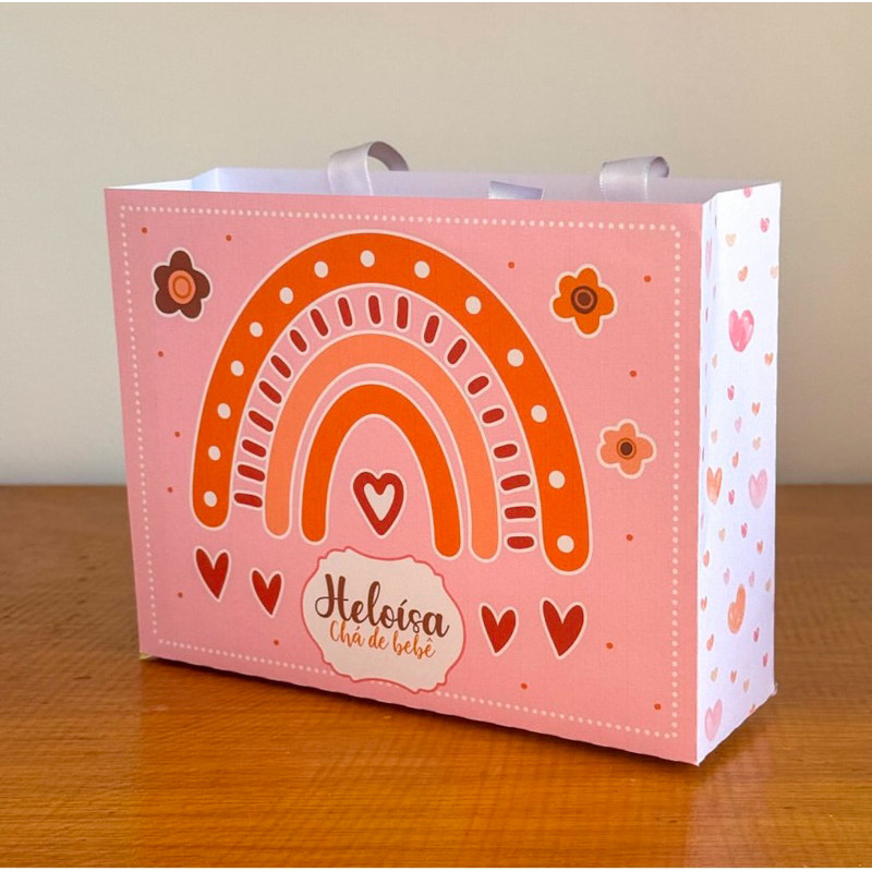 Kit Sacolinhas Surpresa ARCO ÍRIS BOHO - Personalizada - Pegue e Monte - Lembrancinha Festa