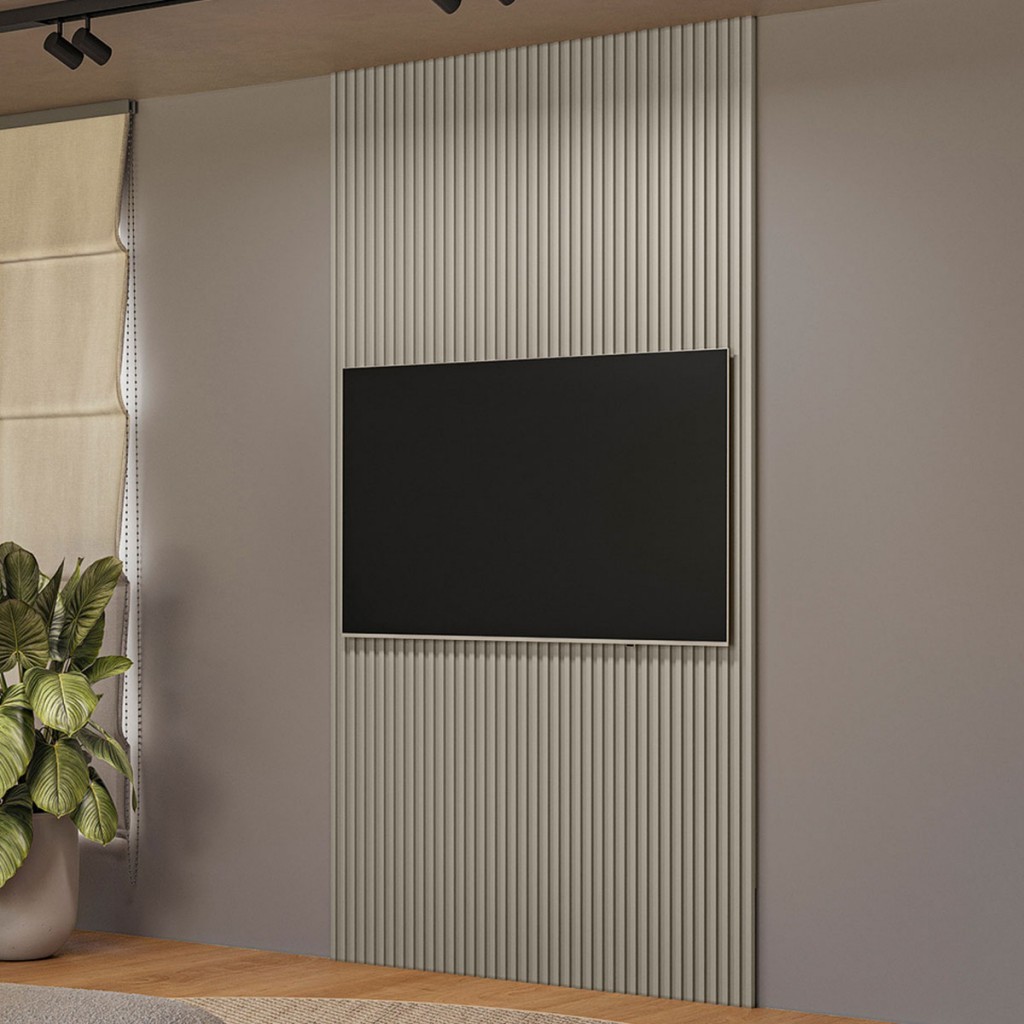 Painel para TV Até 60 Polegadas Ripado Gris Fosco 810006068 - Linea Brasil em Oferta na Shopee