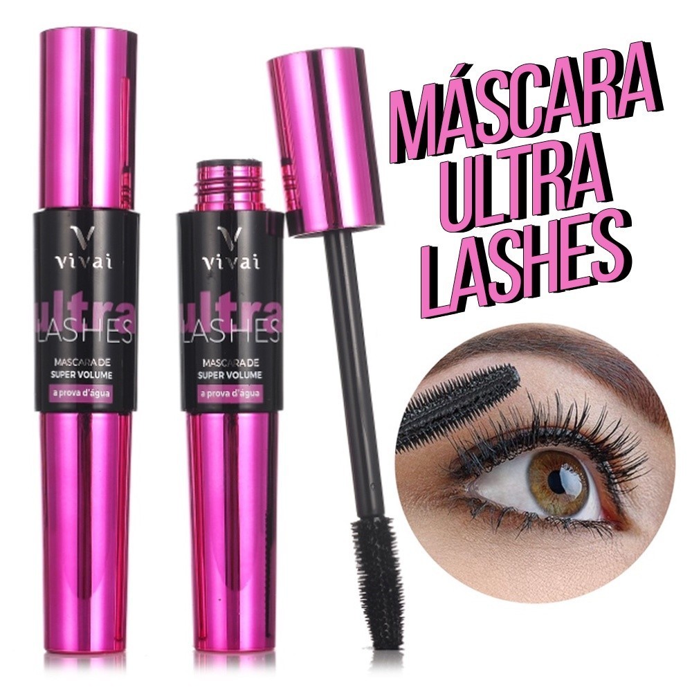 Cílios preta a prova dágua Ultra Lashes Vivai rímel mascara de cilios 218311