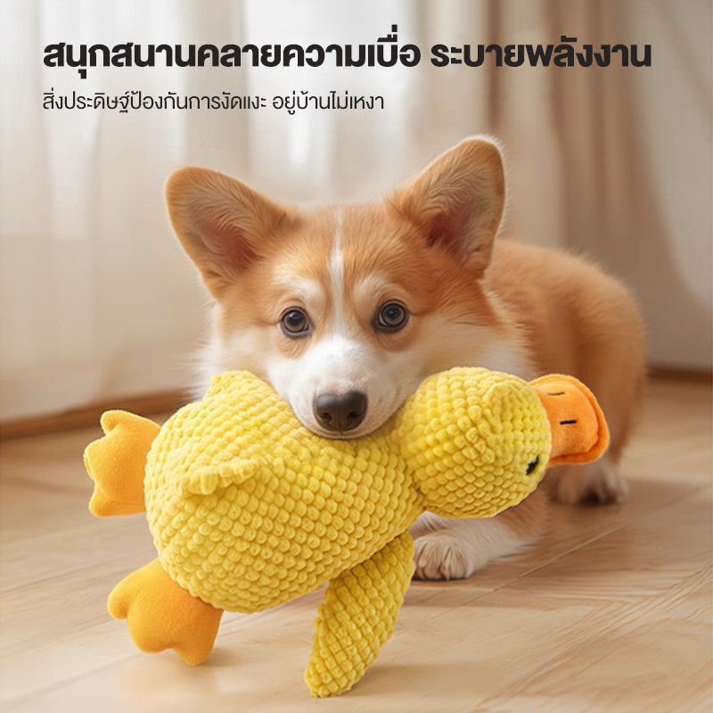 ตุ๊กตาบีบๆนุ่มนิ่มมีเสียงมีเสียง ของเล่นแมว ของเล่นสุนัขขนาดใหญ่ อุปกรณ์เสริม สําหรับฝึกสุนัขขนาดเล็ก ตุ๊กตากัดเล่นสุนัข - ภาพที่ 5