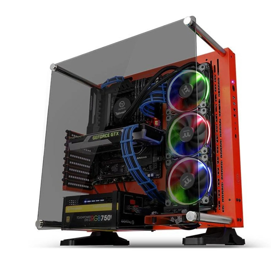 Gabinete Thermaltake Core P3 TG Wall Mount, Mid-Tower, Red -CA-1G4-00M3WN-03