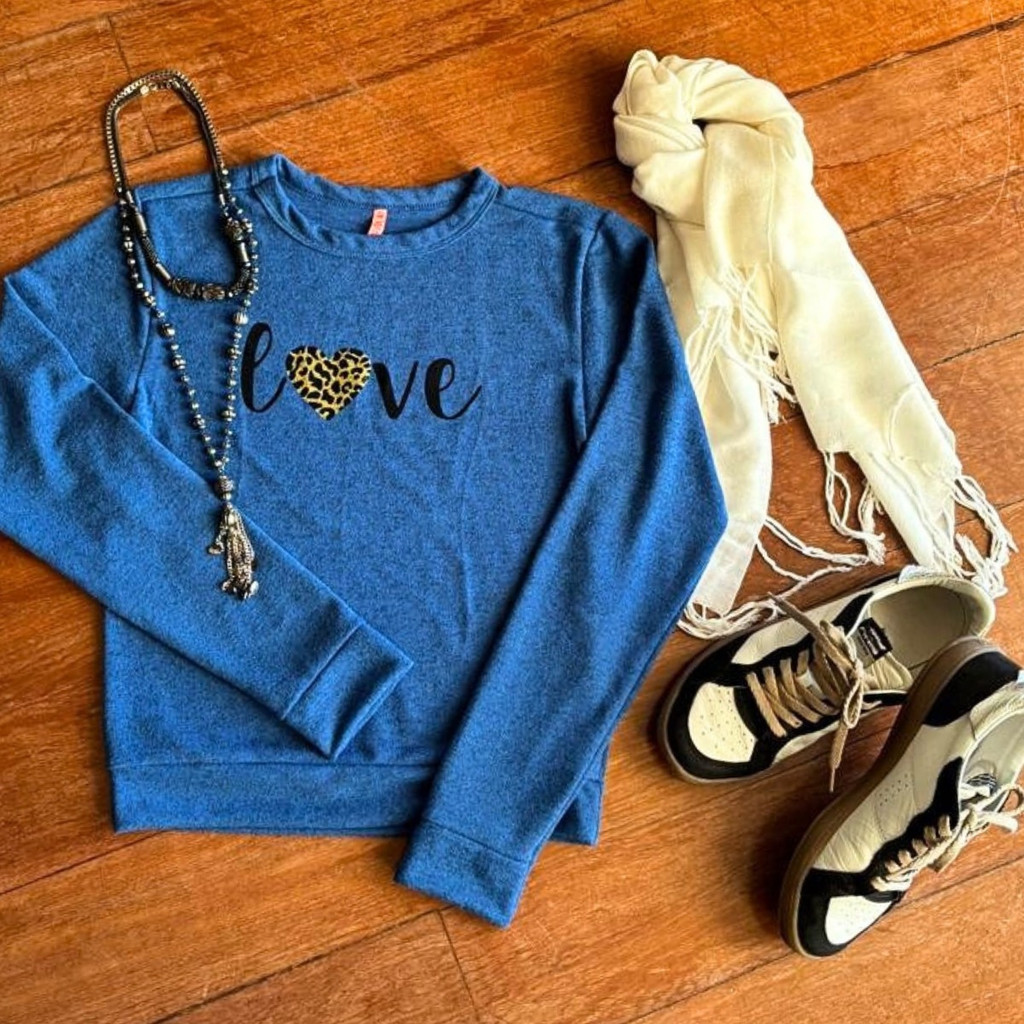 Blusa Feminina Lanzinha Quentinha Love