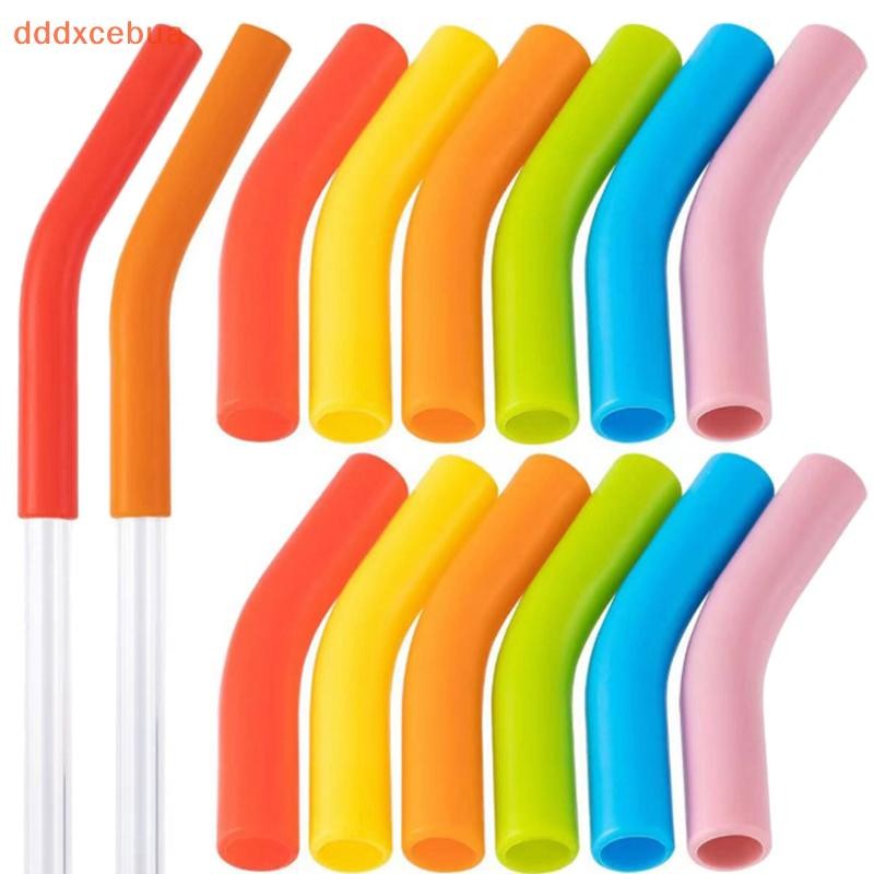 [dddxcebua] 6 Pçs/Set Capas De Palha De Silicone Macio Canudos Dicas Adequadas Para Bicos Aço Inoxidável Reutilizáveis D