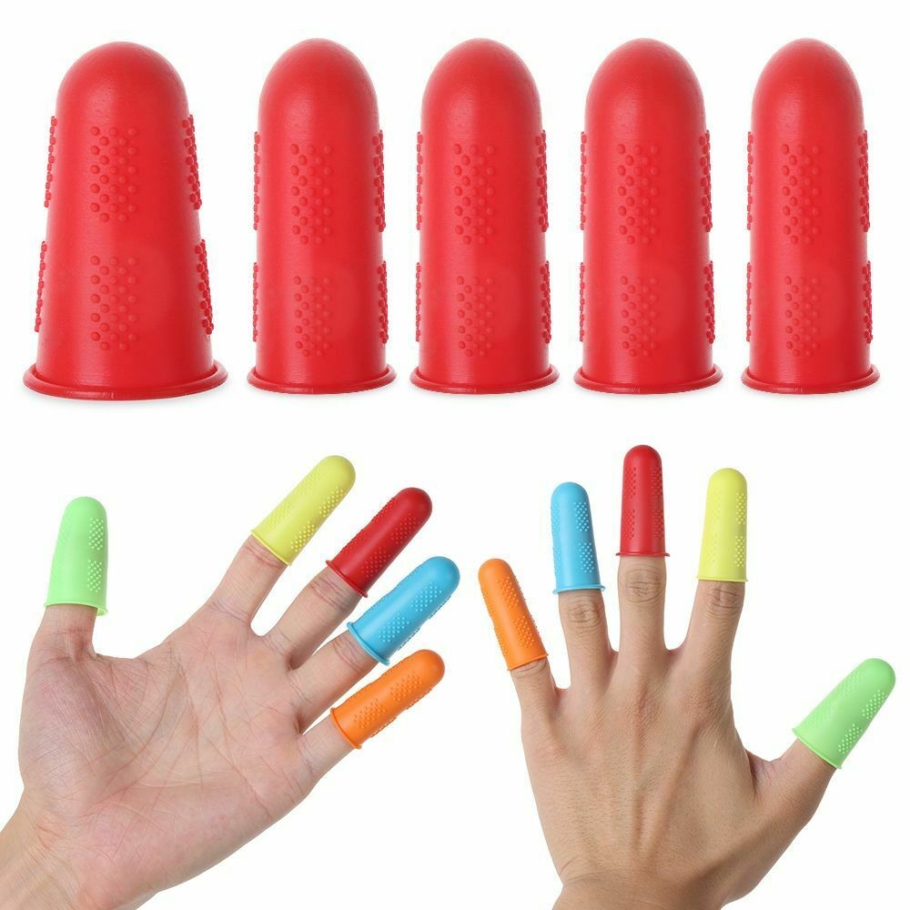 5 Peças Almofadas De Dedo De Borracha Dicas Protetores Quente De Silicone Dedal Capa De Escritório Para Contar Tarefa De em Oferta na Shopee