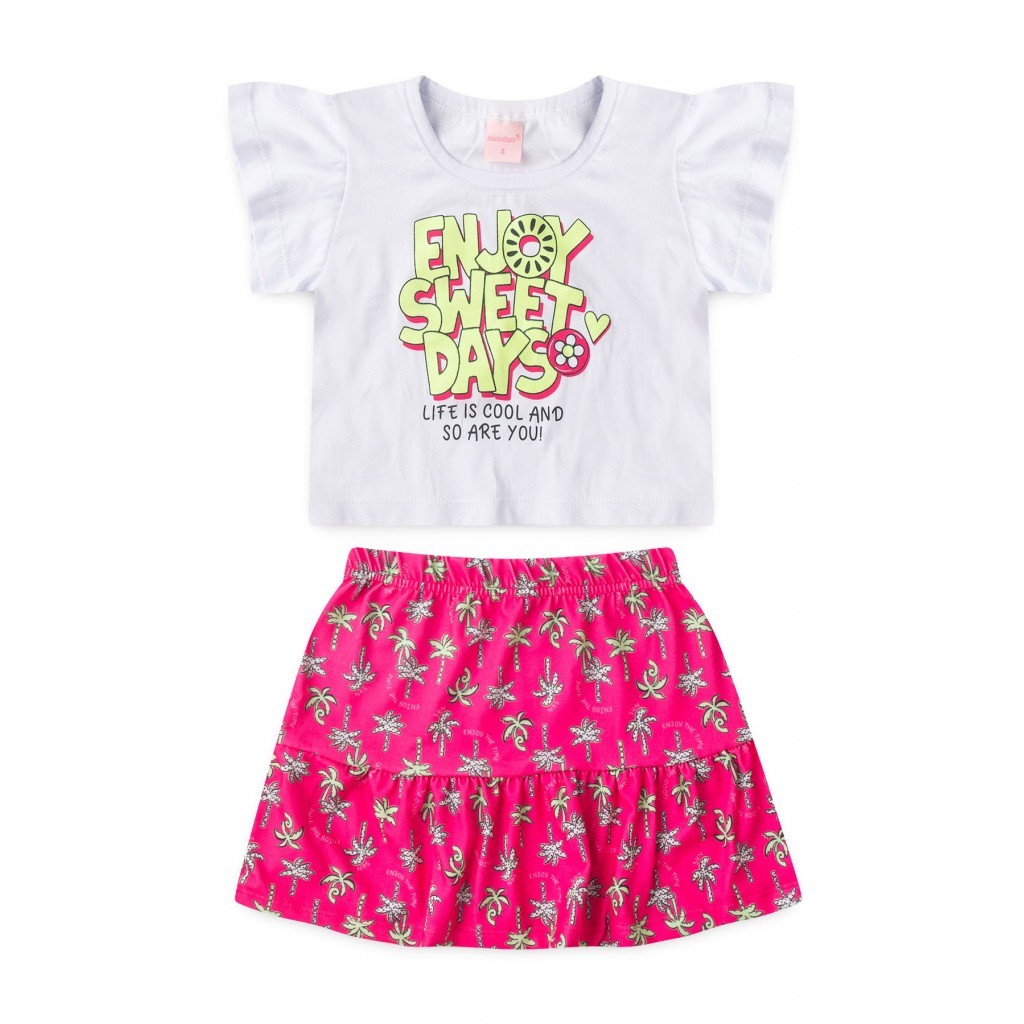 Conjunto Feminino Infantil Dias Doces em Oferta na Shopee