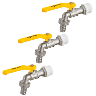 3 Torneiras com Esfera para Jardim e Tanque c/ Bucha Redução 3/4" para 1/2" - Vonder em Oferta na Shopee