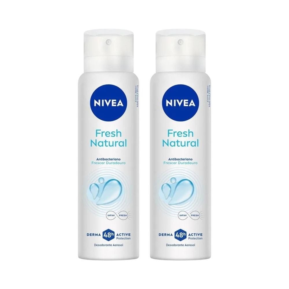 Kit Desodorante Aerossol Nivea Fresh Natural 150ml