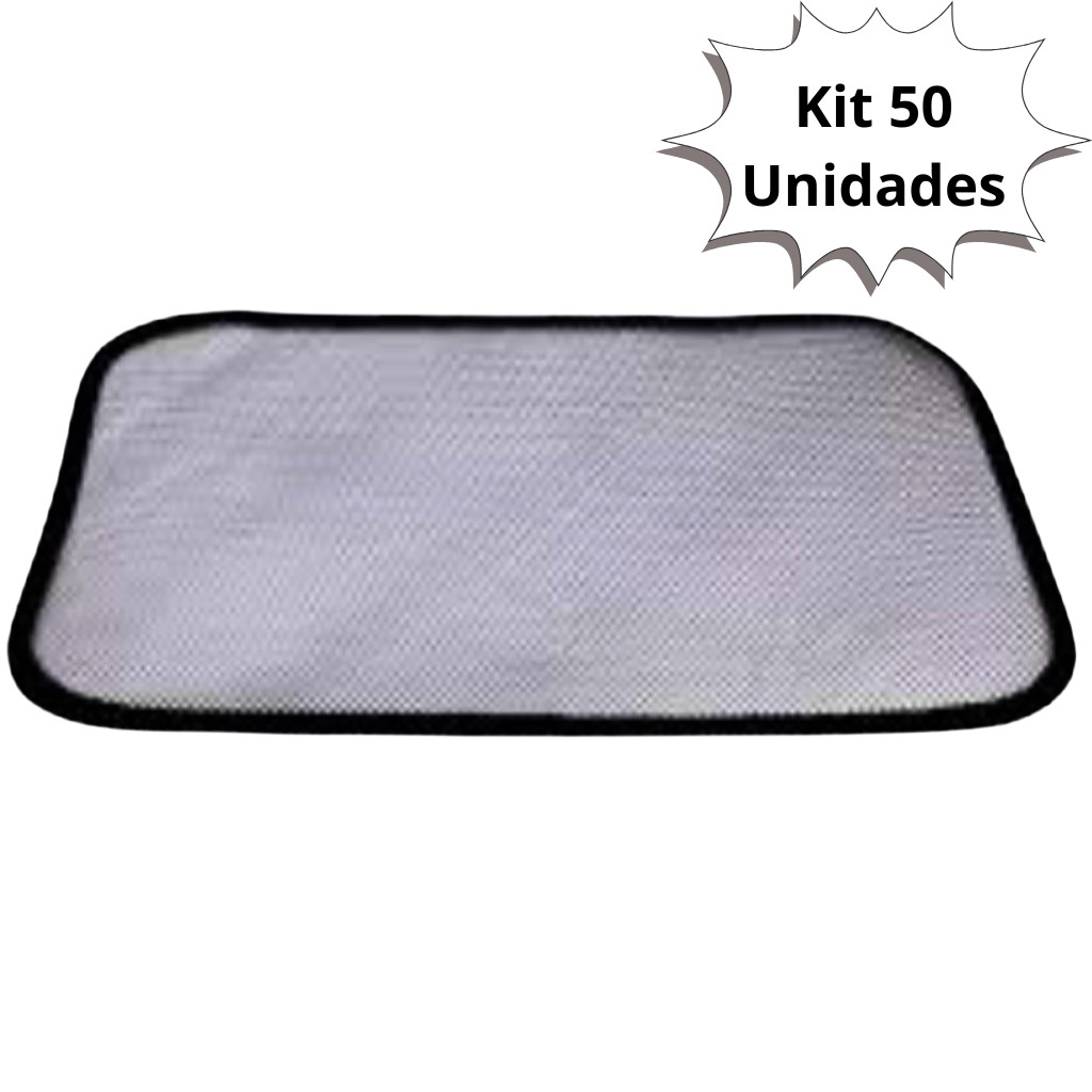 Kit 50 Tela Para Pia e Lavatório 39x30cm Ralinho Japonês Evita Entupimento + Protege Cuba Inox Nylon Resistente Revenda