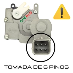 Trava Elétrica Dianteira Direita 6 Pinos Novo Uno, Fiorino G2, Linea, Punto, Fiesta, Ecosport, Ka