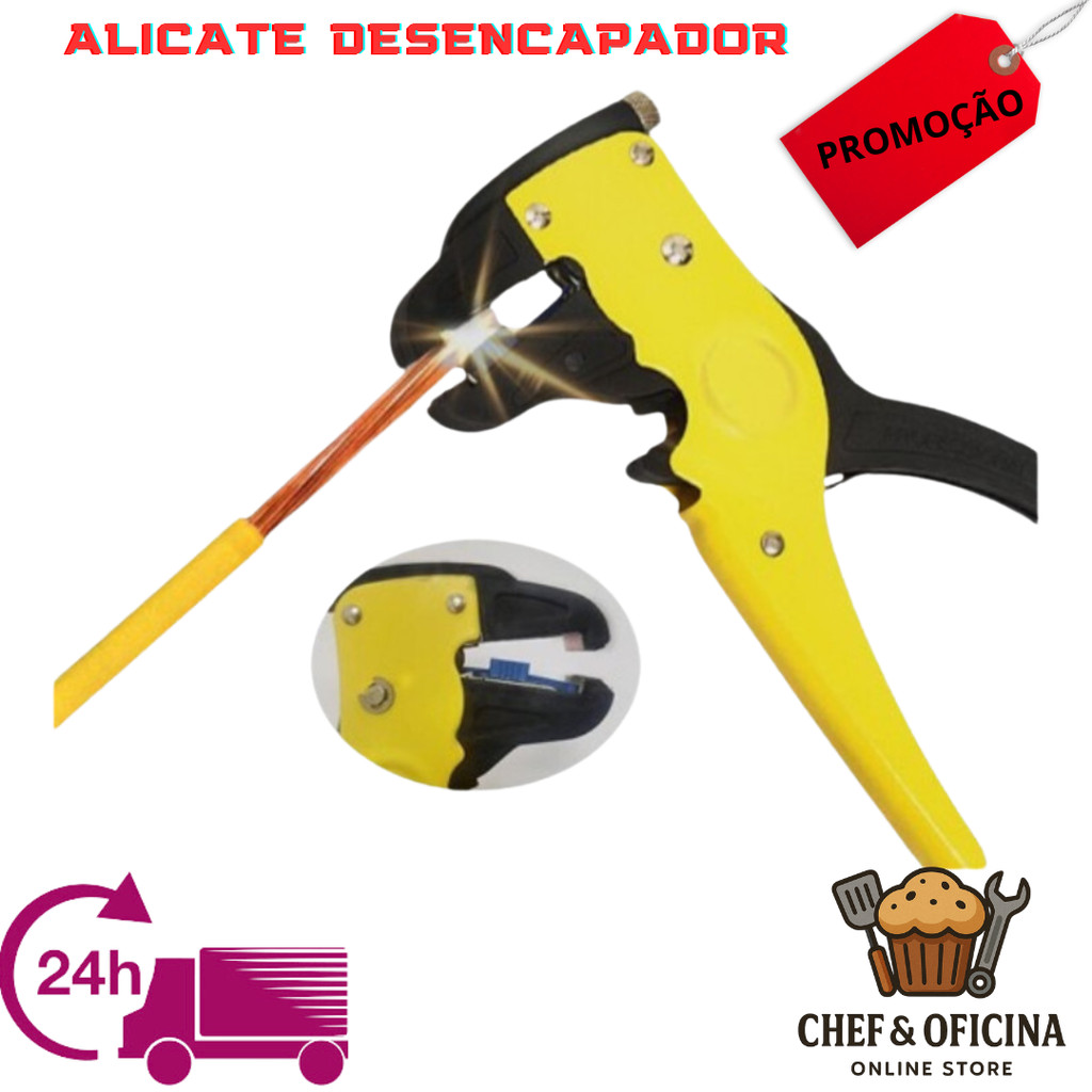 Alicate Desencapador, Cortador de Fios Universal e Decapador - Automático Profissional em Oferta na Shopee