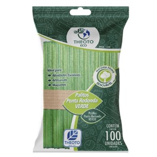 Palito Sorvete Ponta Redonda Verde Pac Com 100 Unidades Theoto em Oferta na Shopee