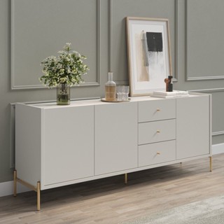 Buffet Moderno com Gavetas e Pés de Aço Jasper em Oferta na Shopee