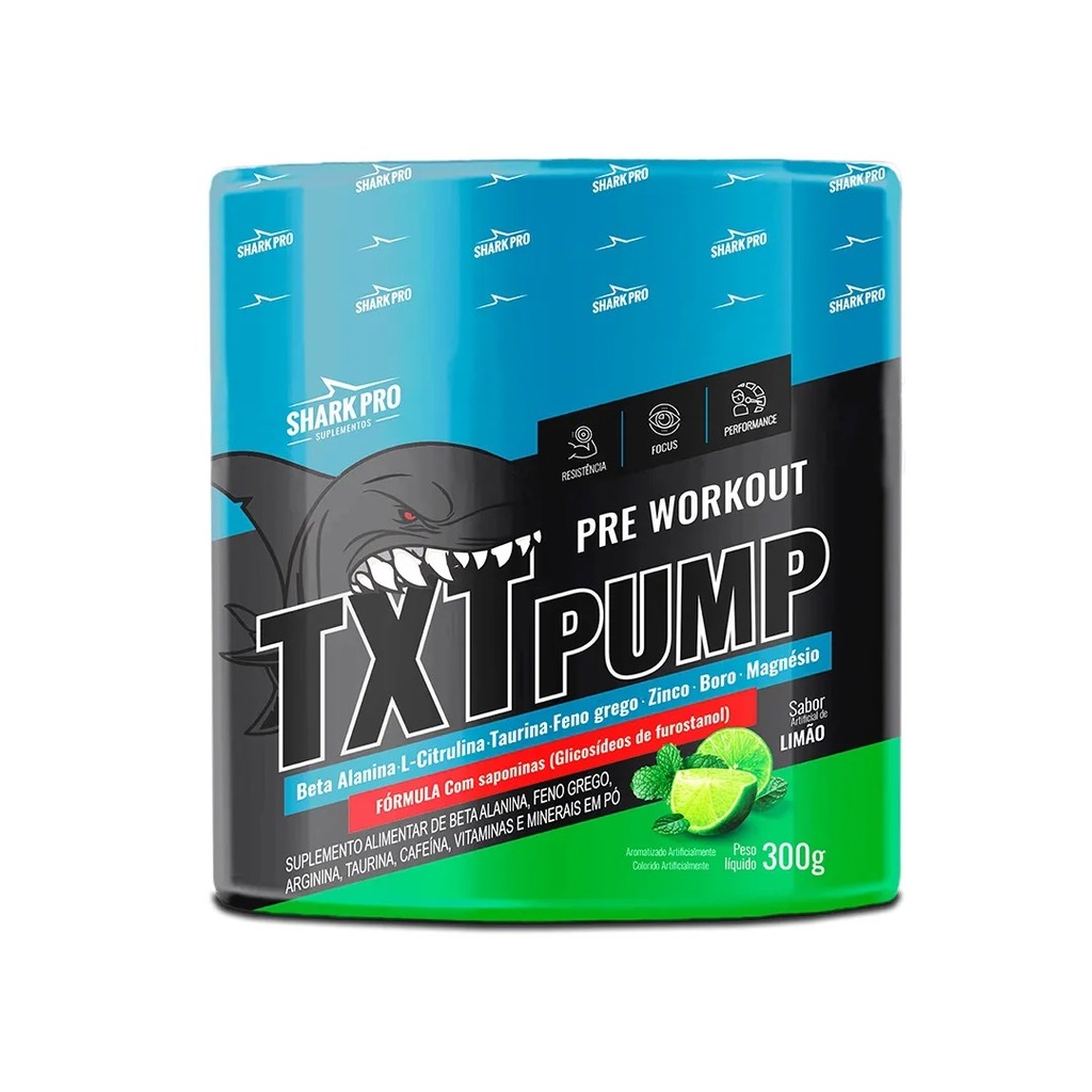 TXT Pump Pré Treino Pote 300g - Shark Pro em Oferta na Shopee