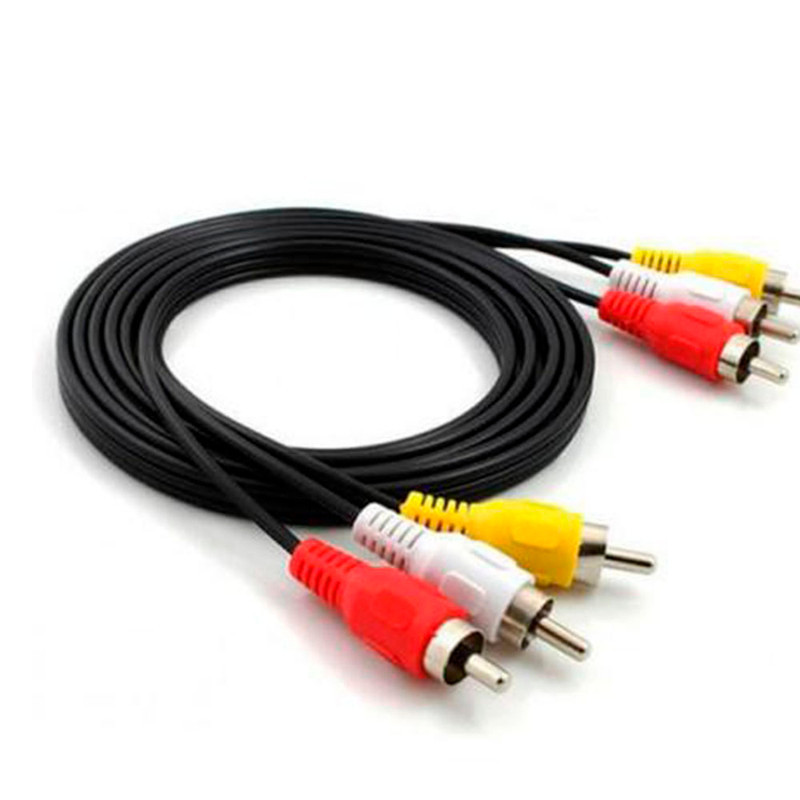 Cabo 3 Rca x 3 Rca Audio e Video Tv Dvd 1.5 Metros Blu-ray