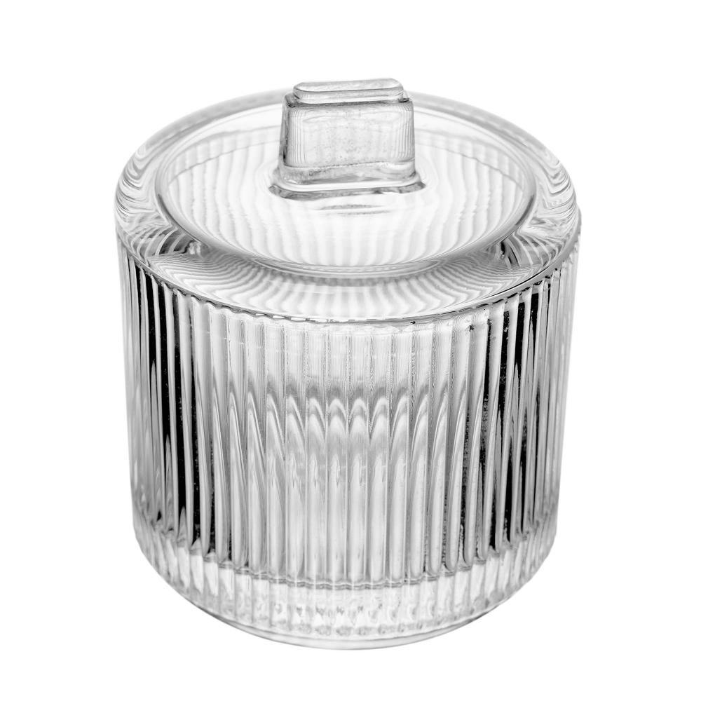 Potiche Wolff Lines 8,5cm x 8,5cm x 10cm Cristal - Home & Living