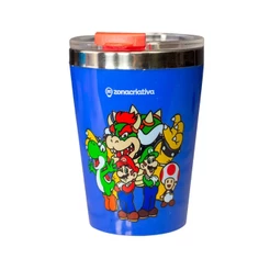 Copo Térmico Snap 300ml Super Mario e Amigos Aço Inox Zona Criativa - 10026051 Infantil Geek
