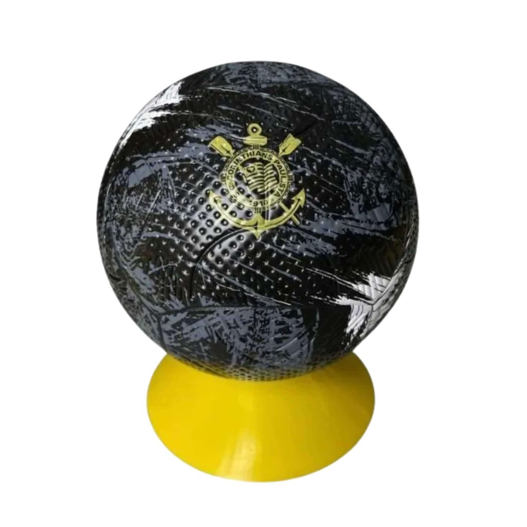 Bola de Futebol Campo Corinthians Nº5 Preta Dourada PVC/PU Oficial - Futebol e Magia 1875 em Oferta na Shopee