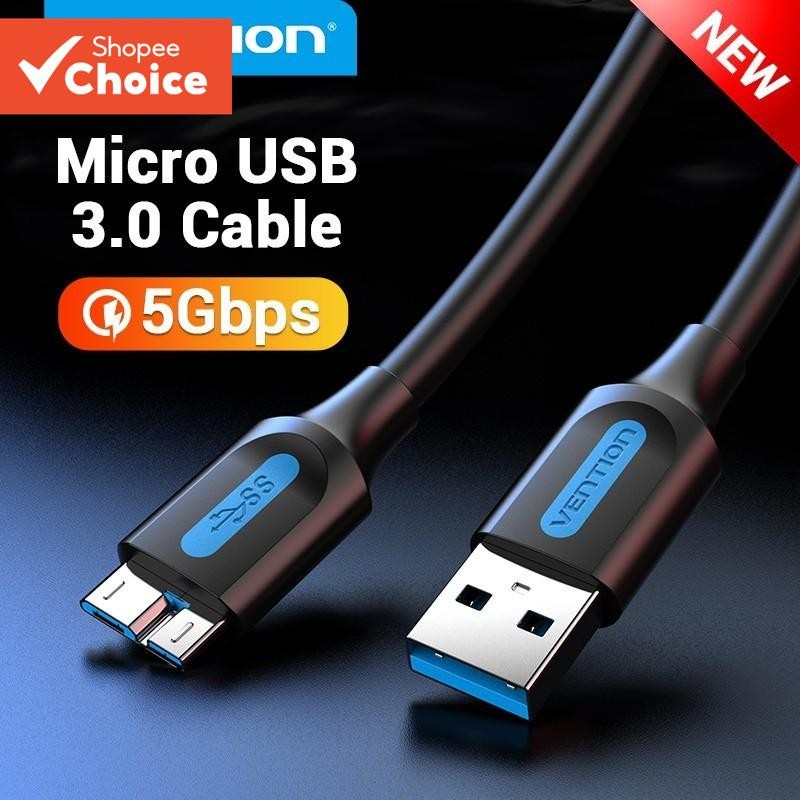 Vention Micro B Cabo USB 3.0 De Alta Velocidade 5 Gbps Carregamento Rápido 3A De Sincronização De Dados Para Disco Rígid