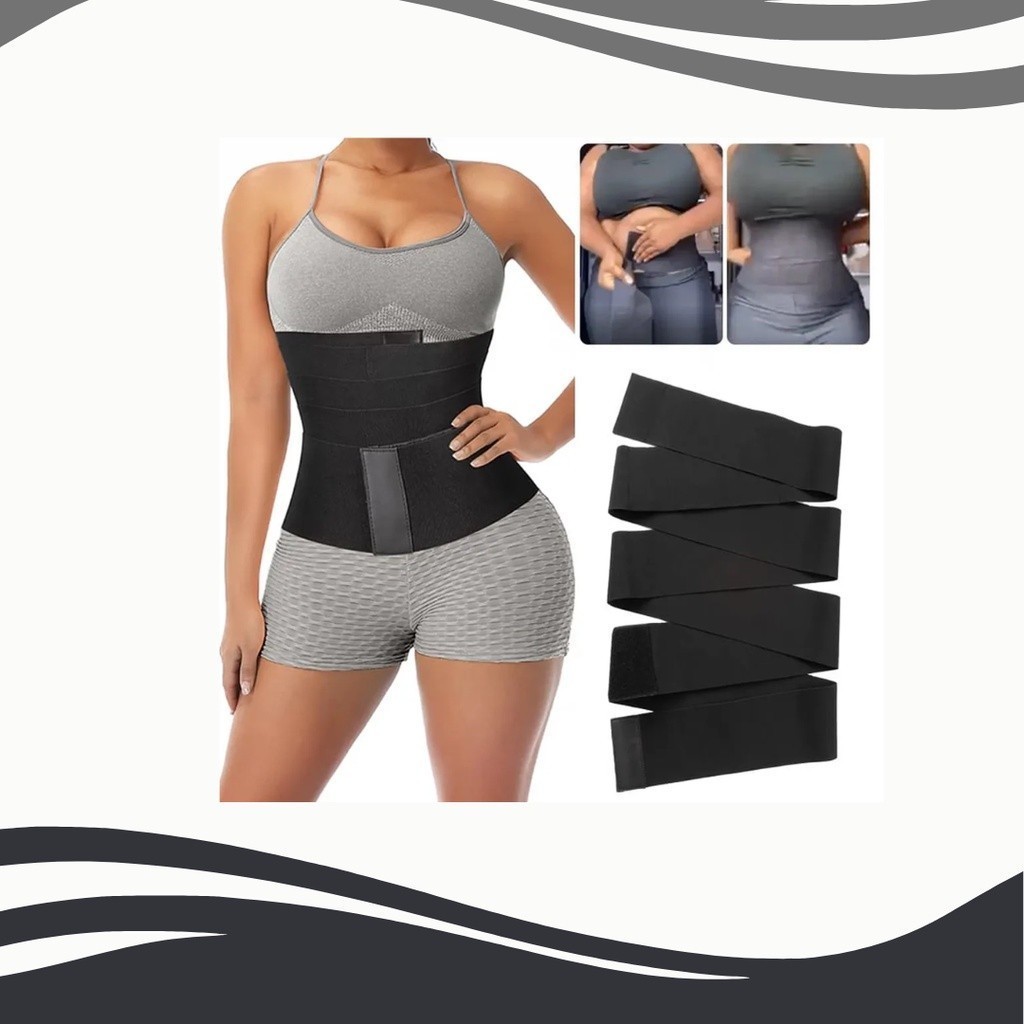 Cinta Faixa 3 e 5 metros Redutor De Medidas Ajustável Modeladora Corporal Twister Barriga Graci