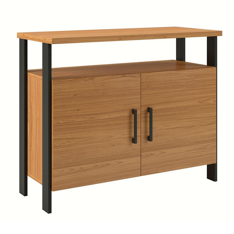 Armário de Escritório Pernambuco 2 PT Freijó e Preto em Oferta na Shopee