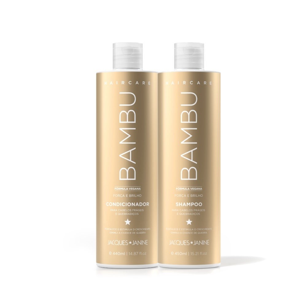 Kit Shampoo 450ml + Condicionador 440ml Hair Care Bambu Jacques Janine