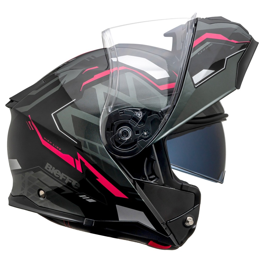 Capacete Robocop Moto Bieffe B-Dynamic Attractie Rosa