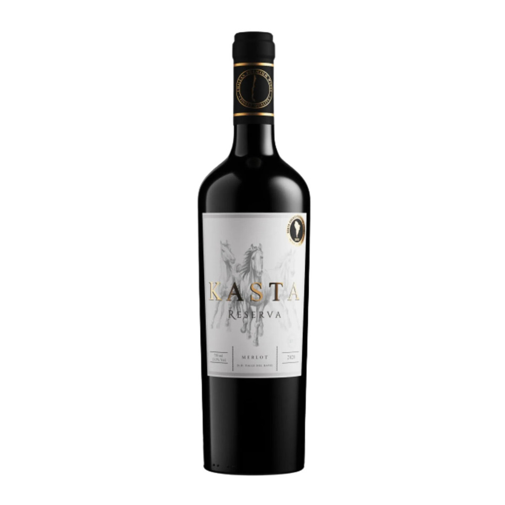 VINHO CHILENO KASTA RESERVA TINTO MERLOT 750ML