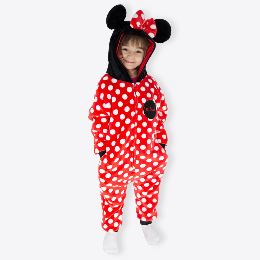 Macacão Kigurumi Infantil de 7 a 8 Anos Minnie - Disney - Baby & Kids Fashion
