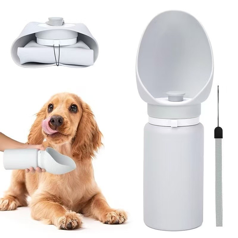 550ml Pet Garrafa De Água Dobrável Portátil Silicone P/Cachorros Cães Gatos Caminhada Viagem Ao Ar Livre Passeio