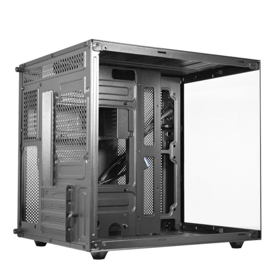 Detalhes do Gabinete gamer K-MEX Aquário Micro CG-0830, Lateral de Vidro Temperado, s/ Fan, Preto - CG-0830