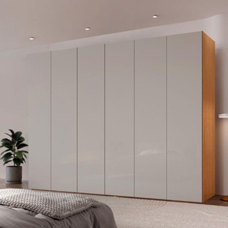 Guarda Roupa Casal Coliseu Mdf 6 Pts 6 Gvts Moderna Mobília Naturalle/off White em Oferta na Shopee