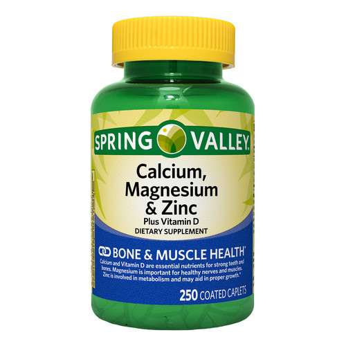 Calcium 1000mg Magnesium 400mg Zinc 15mg + Vitamin D 600iu Spring Valley 250 tabs Import. USA