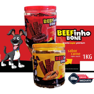 Bifinho 1, 2 ou 3 BEEFinho Bone 1 KG Petiscos Cães Cachorro Pet Premium