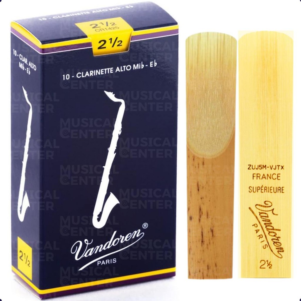5 PALHETA P/CLARINETE ALTO TRADICIONAL Nº 2,5 VANDOREN