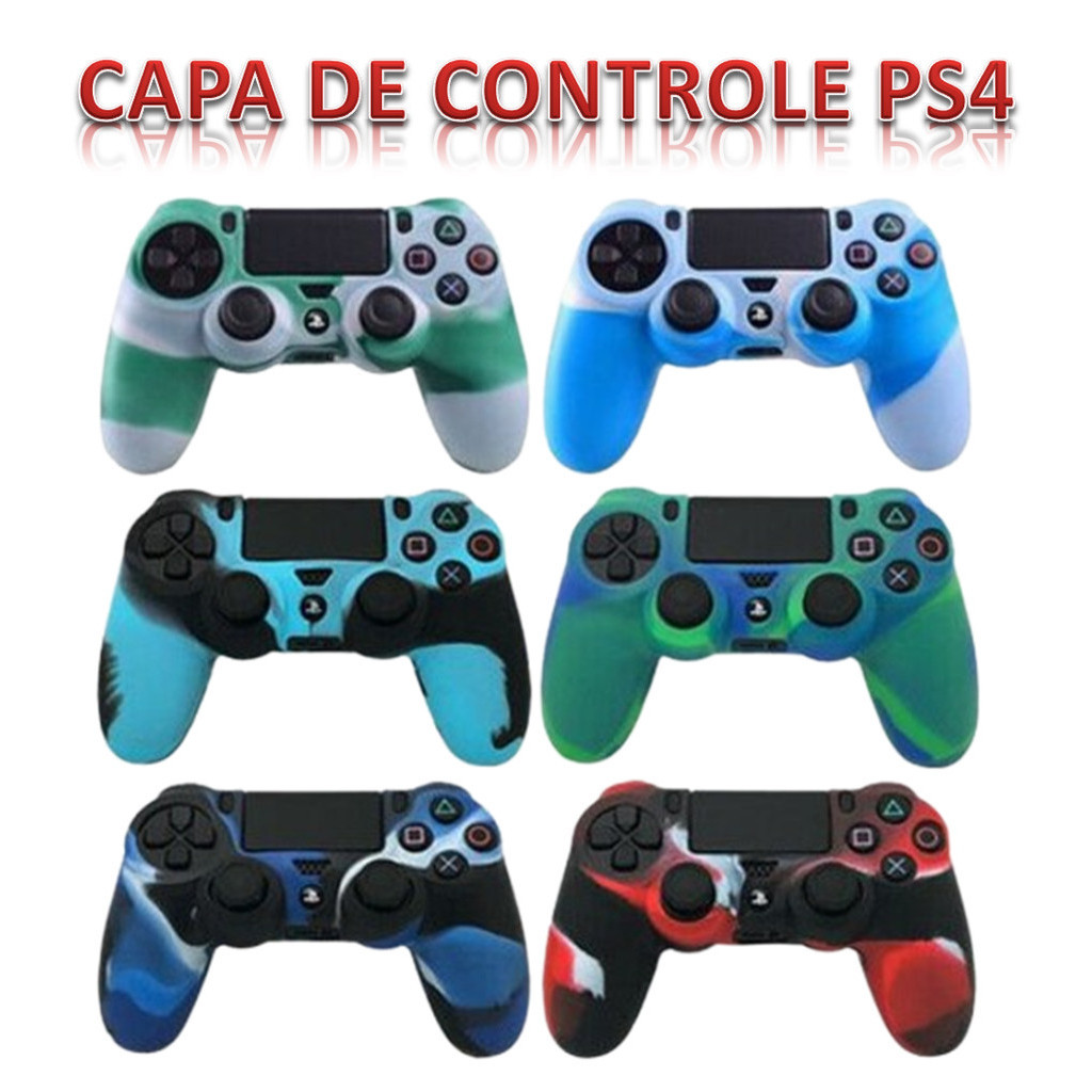 Capa Silicone Controle Ps4 Cor E Modelos Variados em Oferta na Shopee