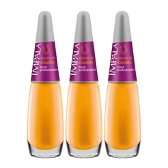 Kit 3 Esmalte Impala Base Casco De Cavalo Fortalecedora Unha
