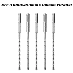 Kit Brocas Para Furadeira 5mm x 160mm Vonder