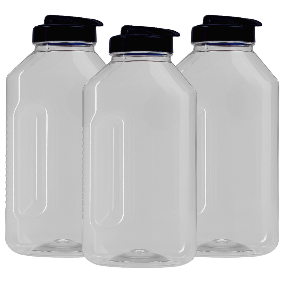 Kit Garrafas Geladeira Jarra Água Suco Com Tampa Higiênica 1,5 Litro Premium em Oferta na Shopee