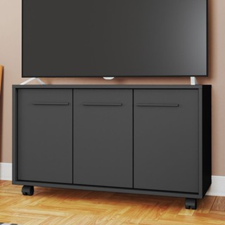 Rack para TV Até 40 Polegadas 3 Portas Preto 370 - Pnr Móveis em Oferta na Shopee