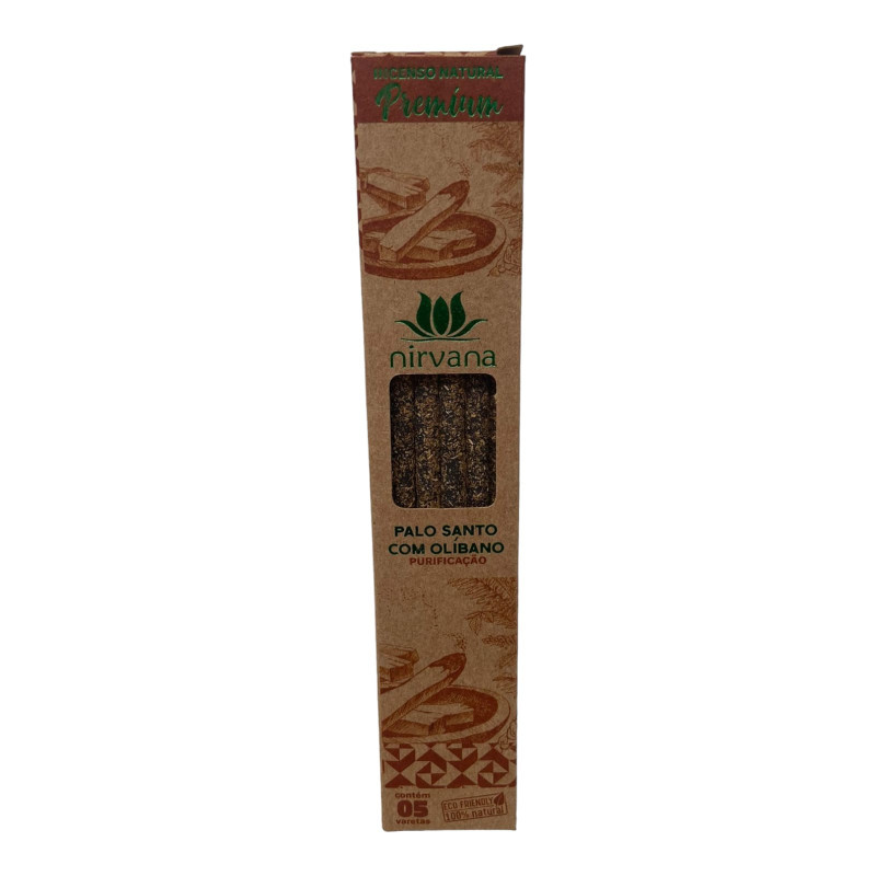 Incenso Nirvana Palo Santo C/ Olíbano Premium Cx c/5 Varetas