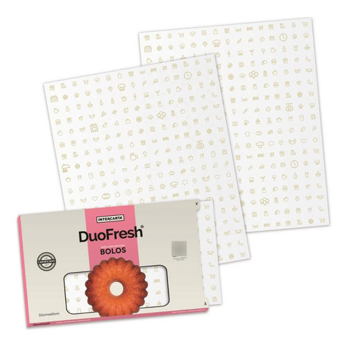 Papel Acoplado Duofresh 50x60 Cm 500 Un Delivery Pães Bolos em Oferta na Shopee