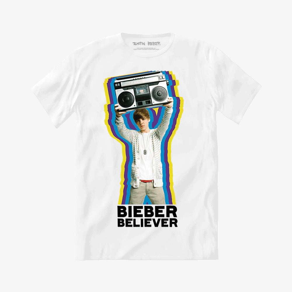 Camiseta Justin Bieber - Bieber Believer on White - Women Clothes