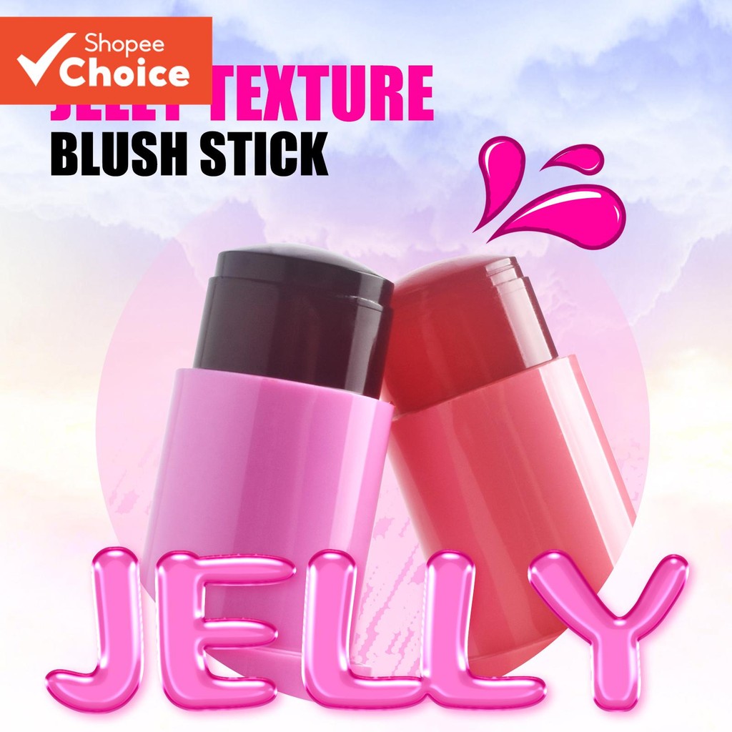 Jelly Blush Stick para Lábio e Bochecha com Contorno Fácil e Cor Brilhante, 5g