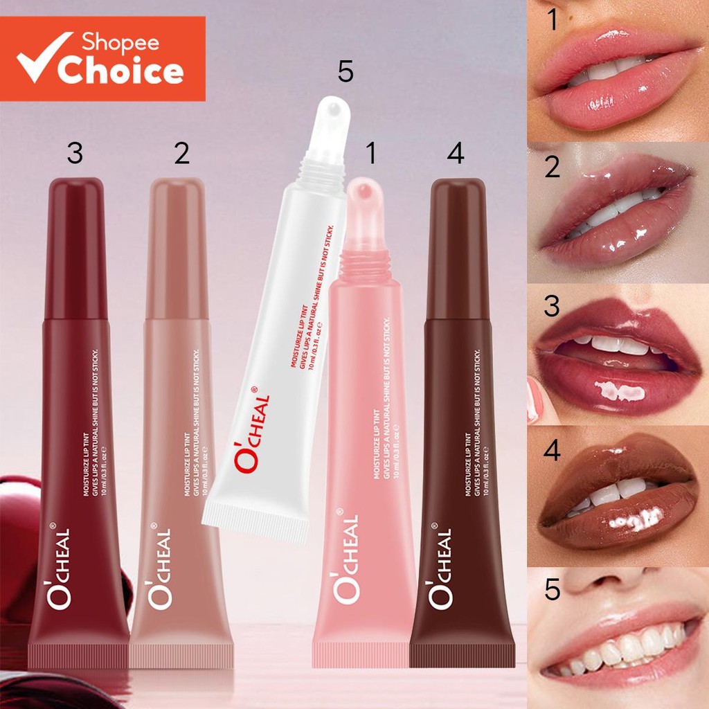 Brilho Labial Hidratante Plumping , Não Pegajoso , 10ml De Óleo De Maquiagem Vítreo E Bara...
