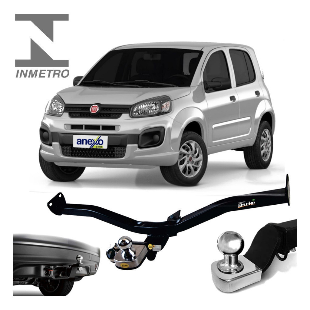 Reboque Fiat Uno 2011 A 2022 Tração 700kg Engate pleto tOP