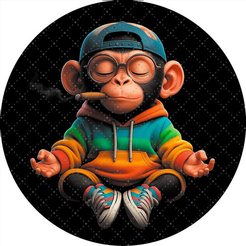 Capa Estepe Personalizada Pneu Macaco Meditando Ecosport