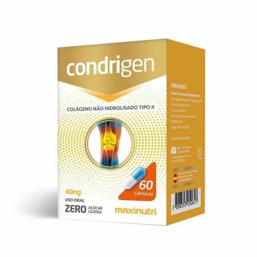 CONDRIGEN COM 60 CÁPSULAS COLÁGENO TIPO 2 MAXINUTRI